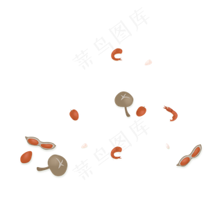 手绘端午节粽子食材