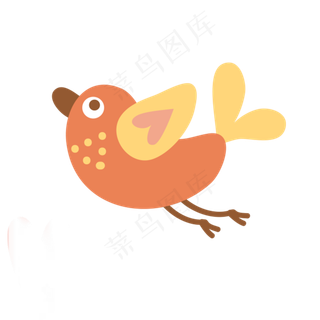手绘卡通可爱小鸟,免抠元素