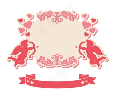 情人节丘比特主题logo,免抠元素 情人节丘比特主题logo,免抠元素