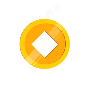 一个复古的金属金币,免抠元素