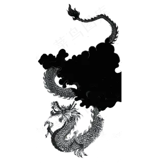 水墨墨龙神话神兽龙王海神东方PNG,免抠元素 水墨墨龙神话神兽龙王海神东方PNG,免抠元素