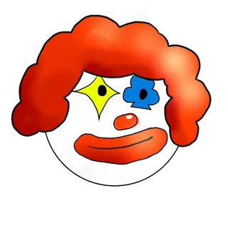 卡通愚人节小丑插图,免抠元素