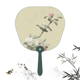 宫廷中国风扇子PNG扇子