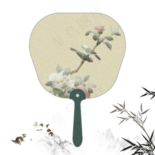 宫廷中国风扇子PNG扇子