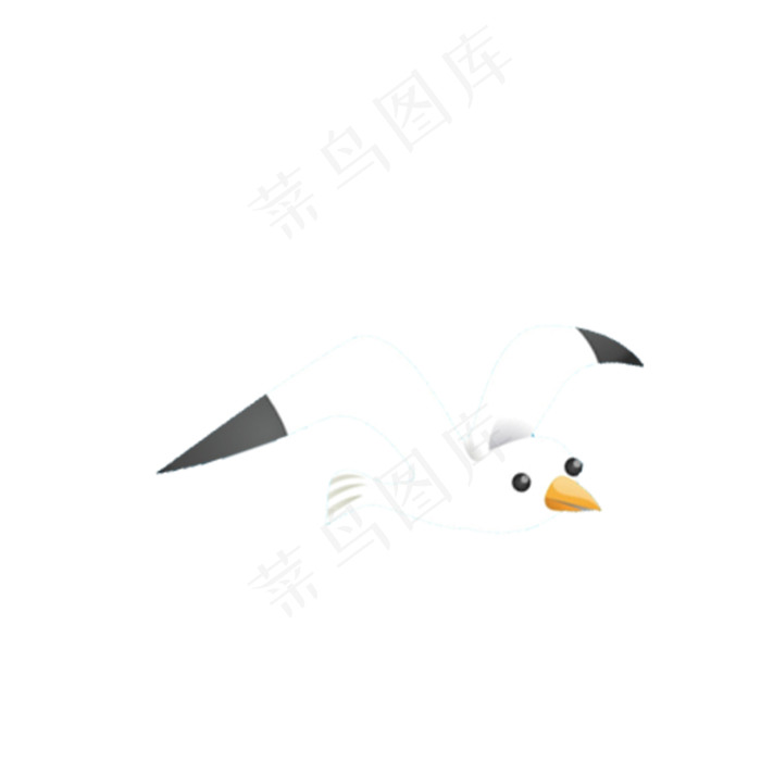白色的海鸥免抠图(2000*2000px 300 dpi )psd模版下载