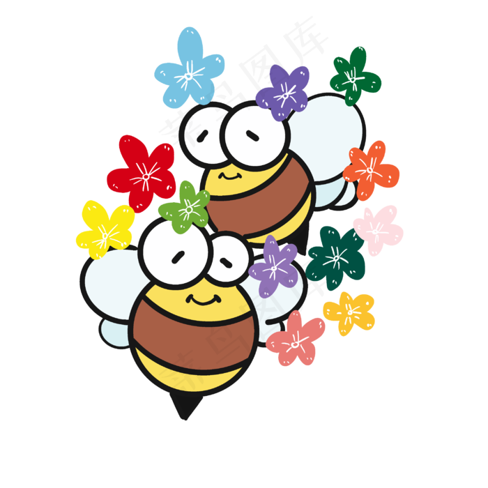 卡通手绘小蜜蜂