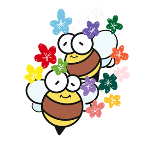 卡通手绘小蜜蜂