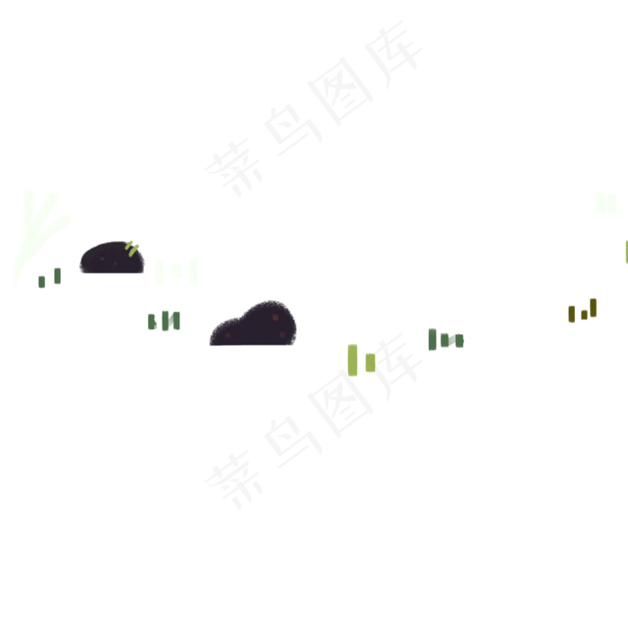 春天绿色小草下载(2000X2000(DPI:300))psd模版下载