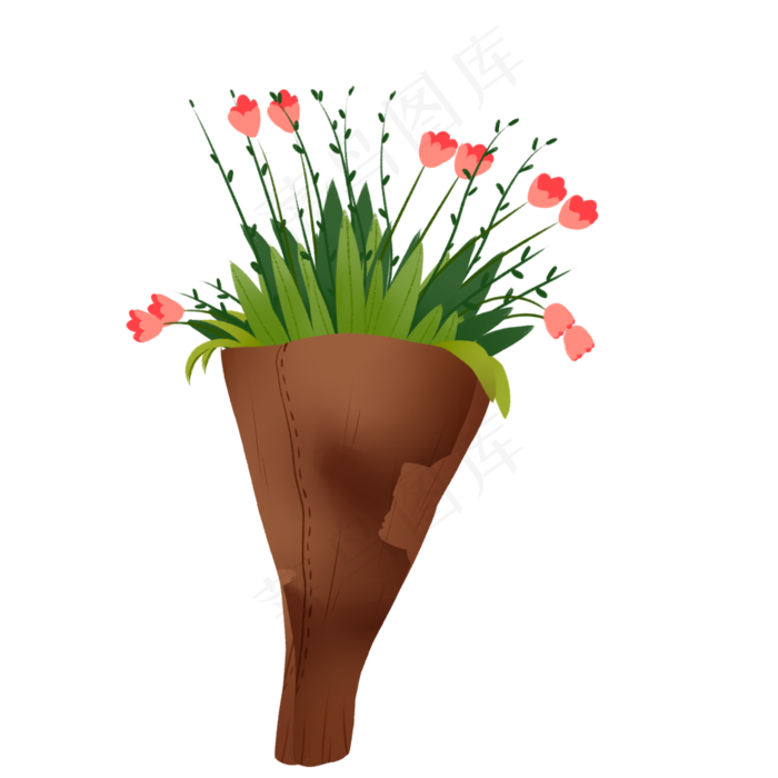 卡通鲜花花束下载