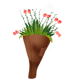 卡通鲜花花束下载