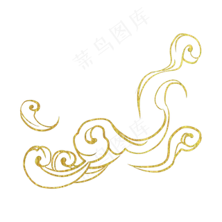 烫金祥云敦煌流云,免抠元素