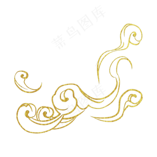 烫金祥云敦煌流云,免抠元素