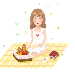 春游日系野餐可爱少女