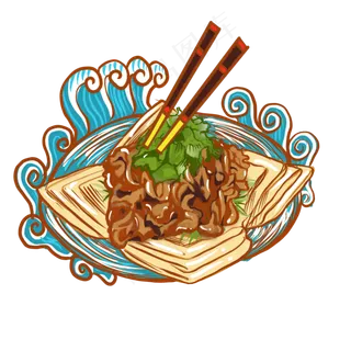 国潮美食京酱肉丝,免抠元素