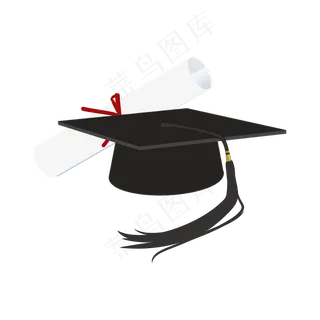 博士帽毕业证学位PNG素材