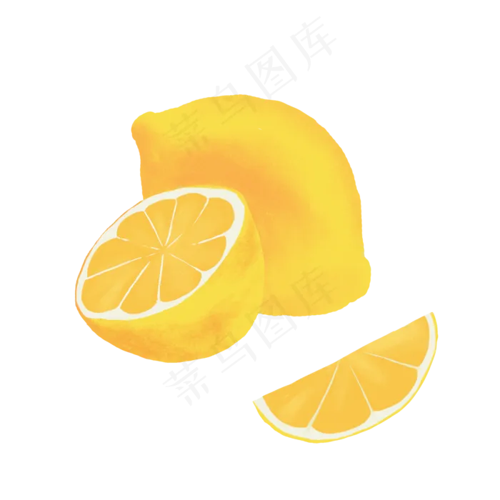 夏天夏日水果柠檬卡通(2000X2000(DPI:300))psd模版下载