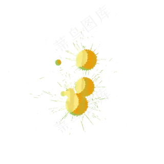 彩色油漆斑驳笔刷效果