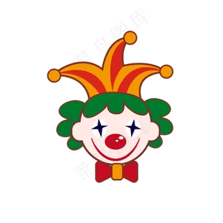 卡通愚人节小丑免扣,免抠元素