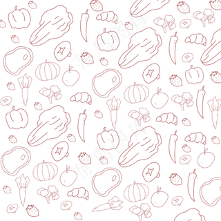 蔬菜水果美食底纹