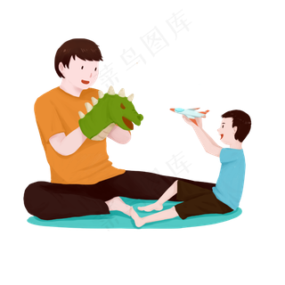 父亲节陪伴小孩父亲