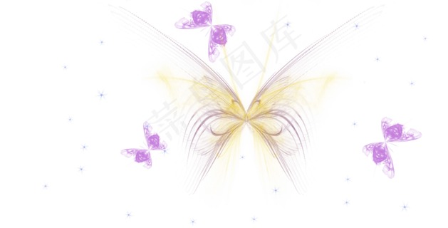 彩色创意蝴蝶手绘