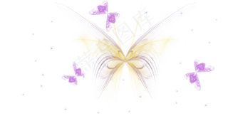 彩色创意蝴蝶手绘