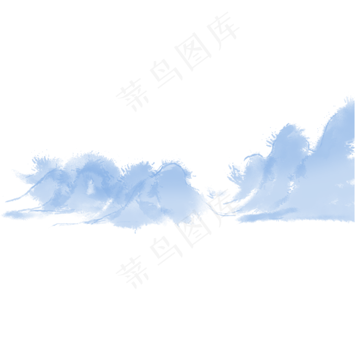 中国画水墨风山脉