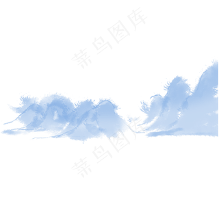 中国画水墨风山脉