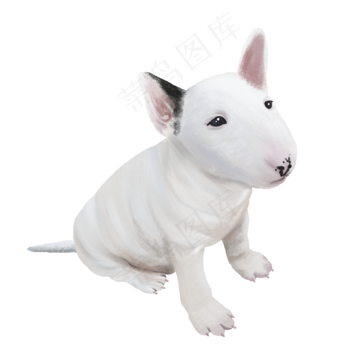 可爱宠物犬丑萌牛头梗,免抠元素