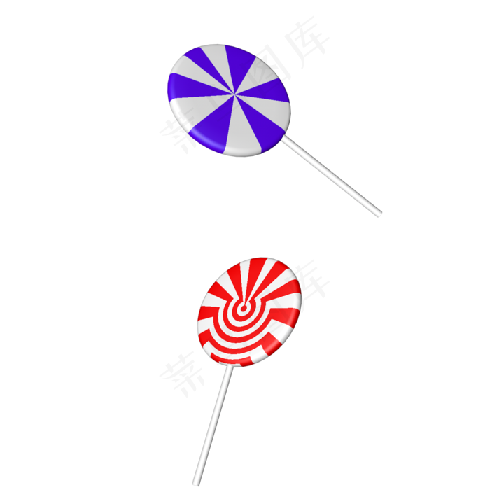 C4D立体粉色系圣诞节日糖果