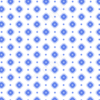 青花瓷四瓣花纹样