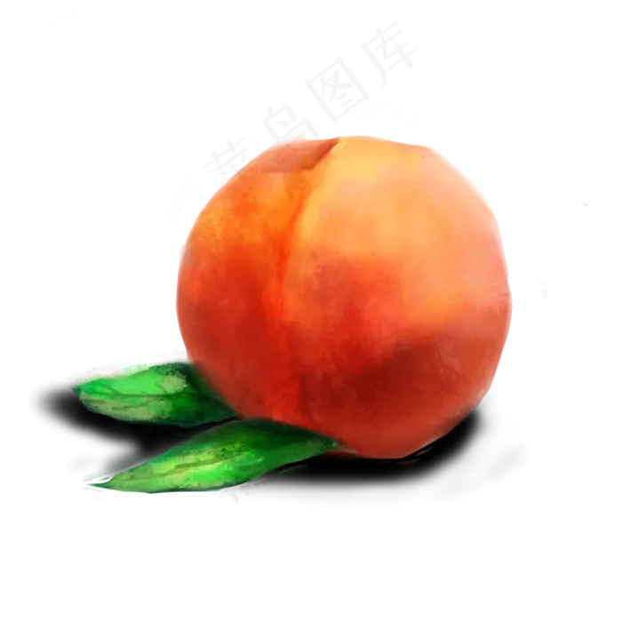 手绘水彩风格蜜桃可商用元素(2000X2000(DPI:300))psd模版下载