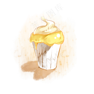 儿童节黄色可爱小蛋糕