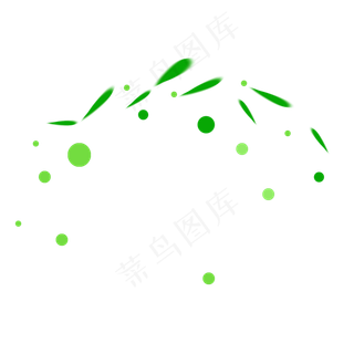 端午佳节绿色漂浮叶子
