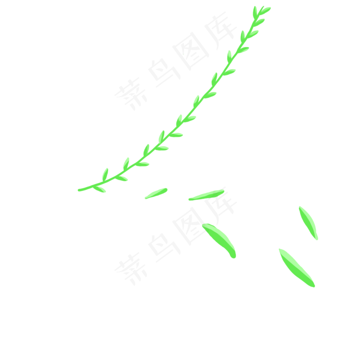 清明节被风吹动的柳树卡通素材下(2000X2000(DPI:300))psd模版下载