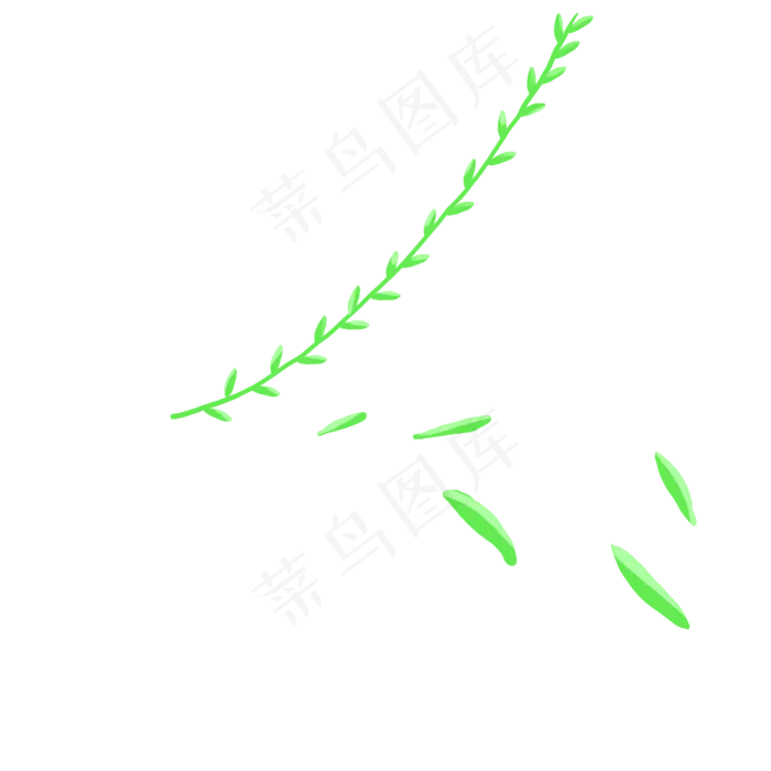 清明节被风吹动的柳树卡通素材下(2000X2000(DPI:300))psd模版下载