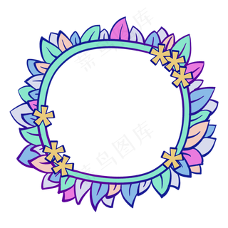 童趣可爱花环边框