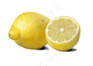 水果柠檬手绘矢量图,免抠元素