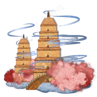 中国古建塔装饰图