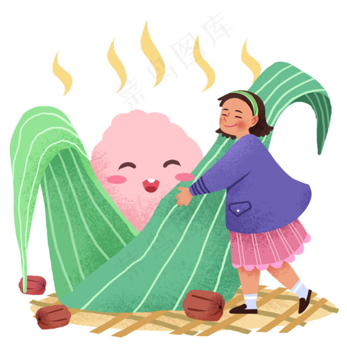 端午节吃粽子(3000X3000(DPI:300))psd模版下载