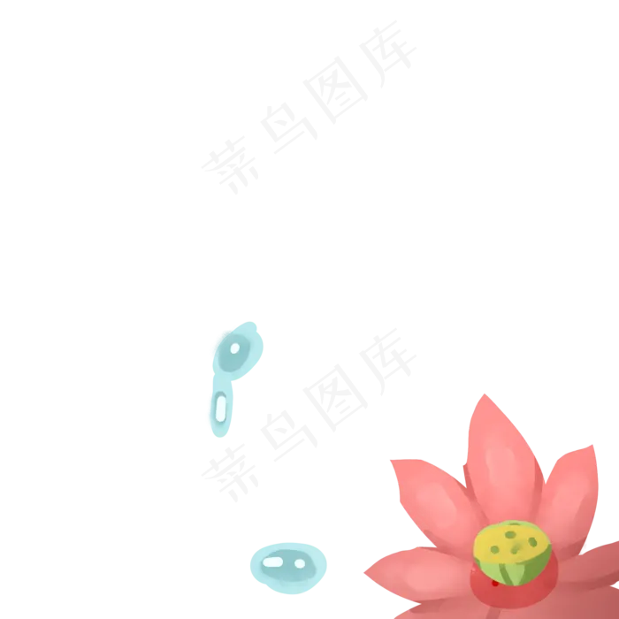 卡通荷花PNG下载(2000X2000(DPI:300))psd模版下载