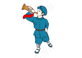 建军节建党节吹号素材