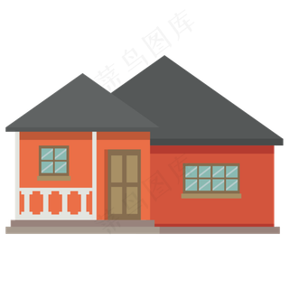 卡通矢量房屋屋子,免抠元素