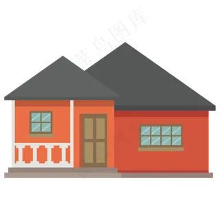 卡通矢量房屋屋子,免抠元素