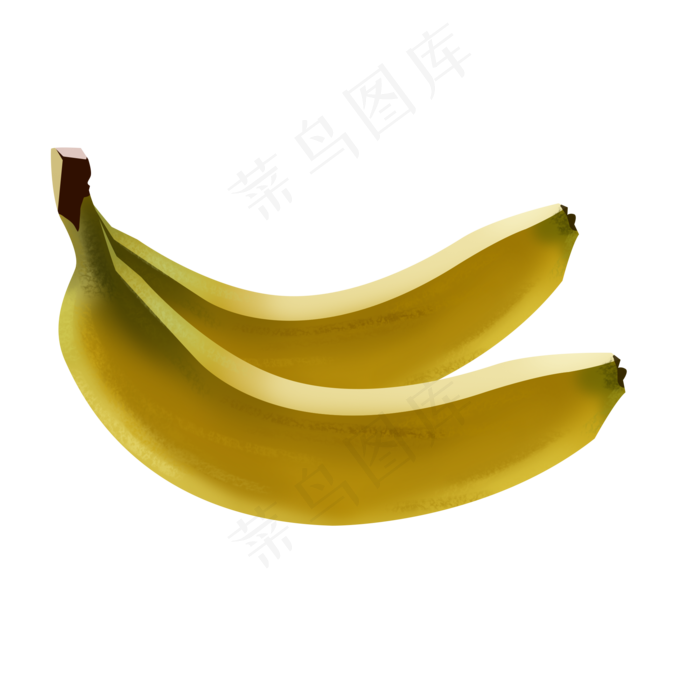 黄色写实手绘漂亮香蕉psd免抠图