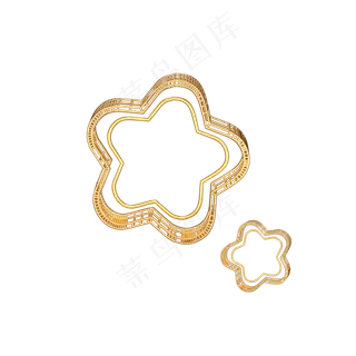 星星金色立体黑金风装饰,免抠元素