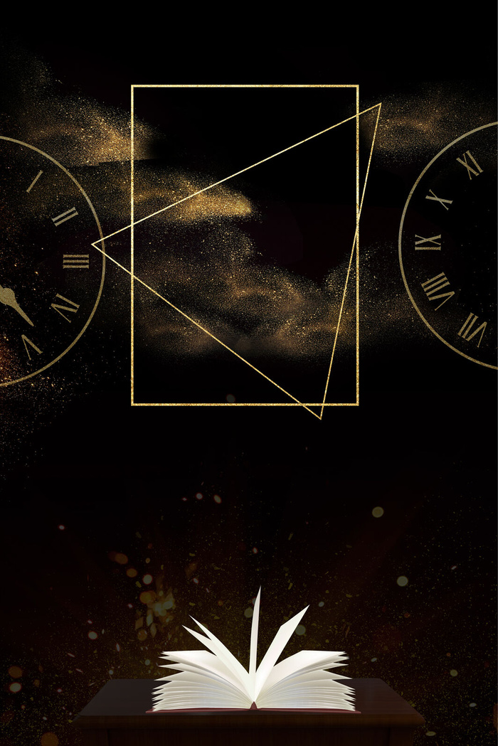 大气金黑高考倒计时海报