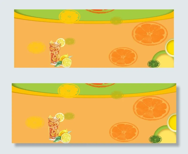 黄色简约新鲜水果柠檬水电商banner(1920*700px 	       )psd模版下载