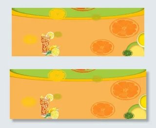 黄色简约新鲜水果柠檬水电商banner