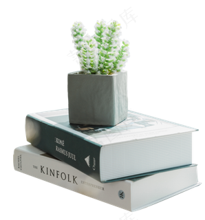 书本上的仙人掌,免抠元素